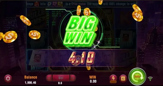 Agent Ace Big Win during the feature on a small stake