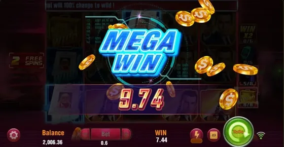 Agent Ace Mega Win with free spins compounding multipliers